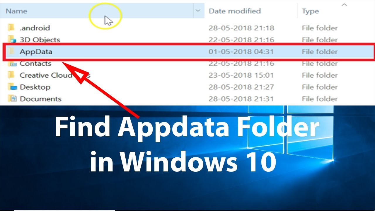 How To Find Appdata Folder Windows 10