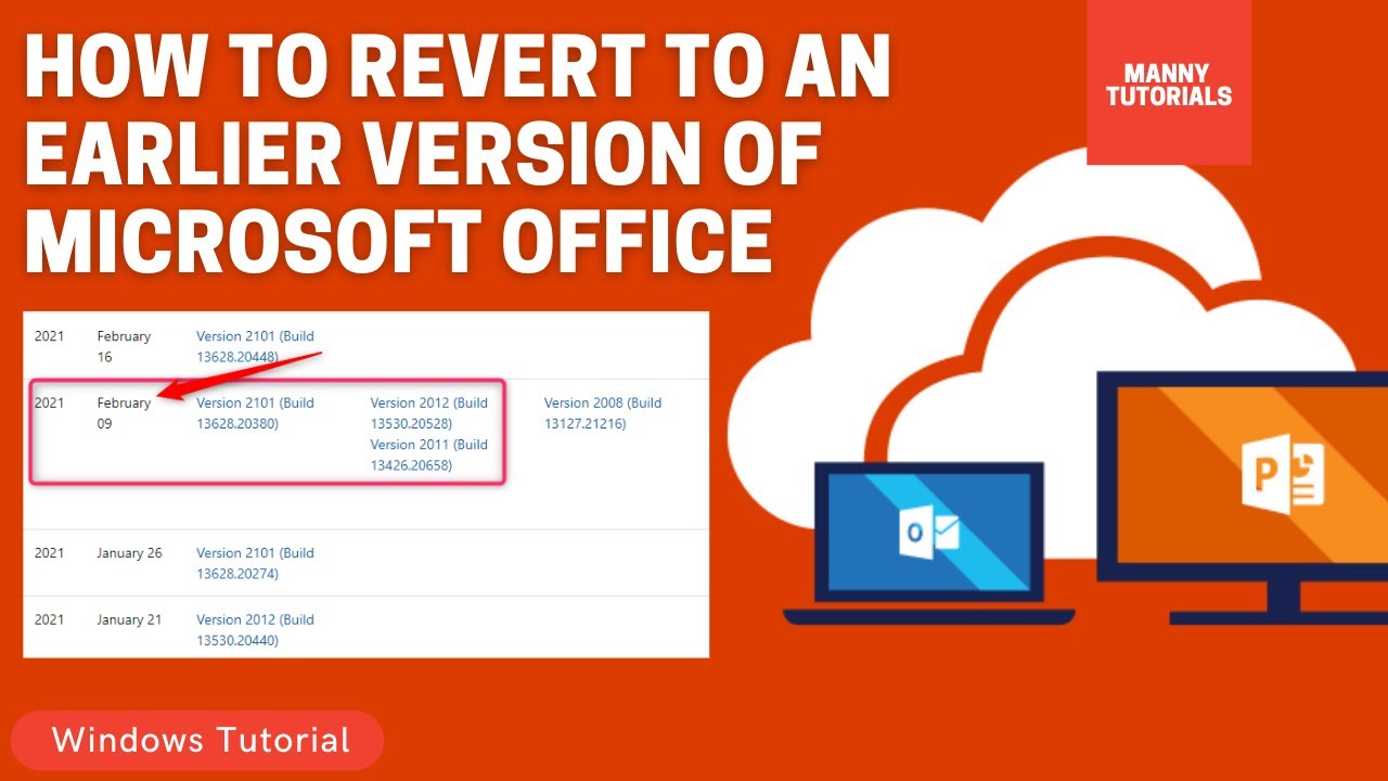 How To Revert Microsoft Office Update
