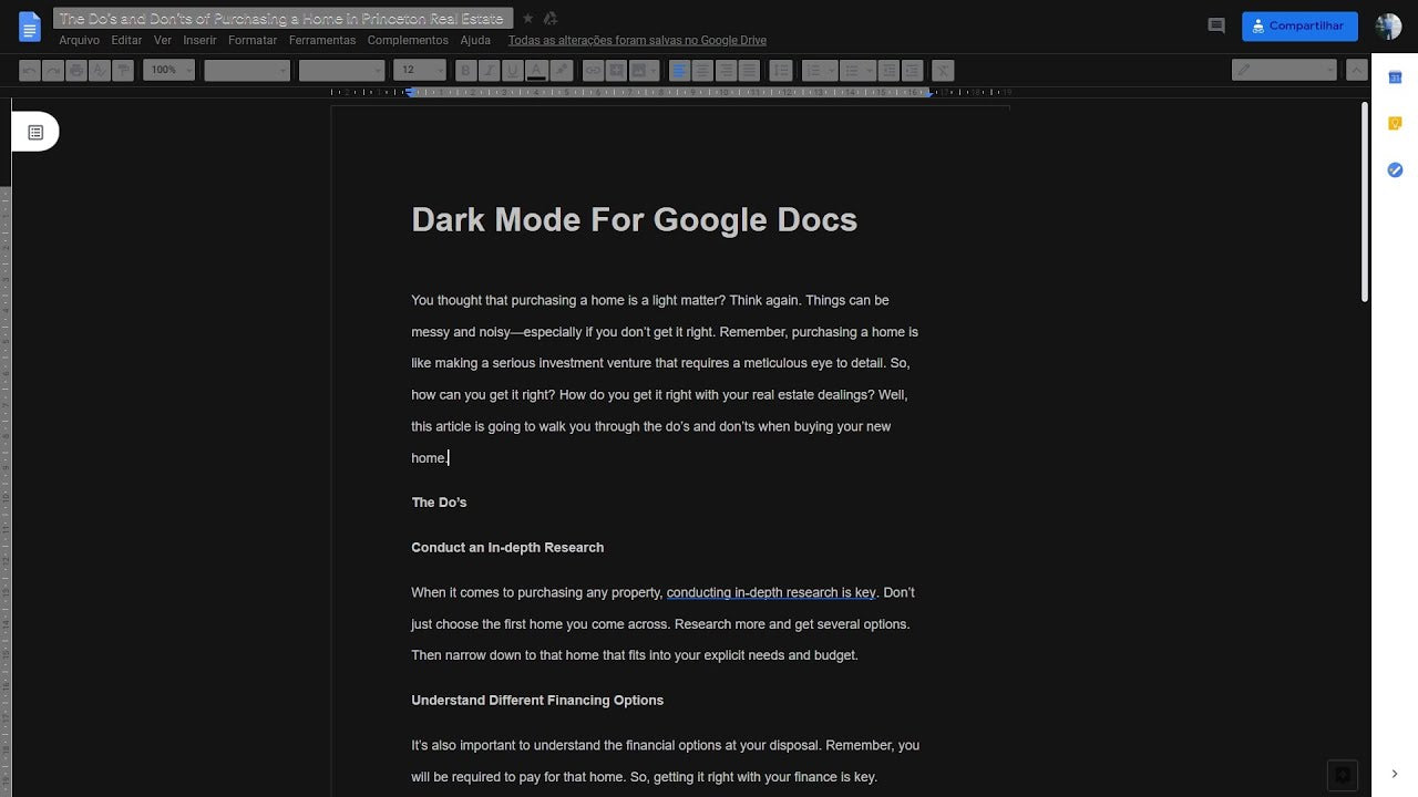 How To Make Google Docs Dark Mode On Windows 10