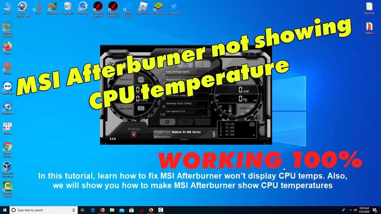 Msi Afterburner Wrong CPU Temp