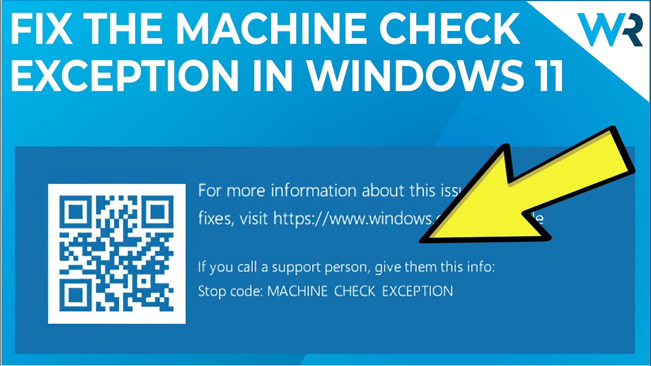 Machine Code Exception Error Machine Check Exception Windows 11