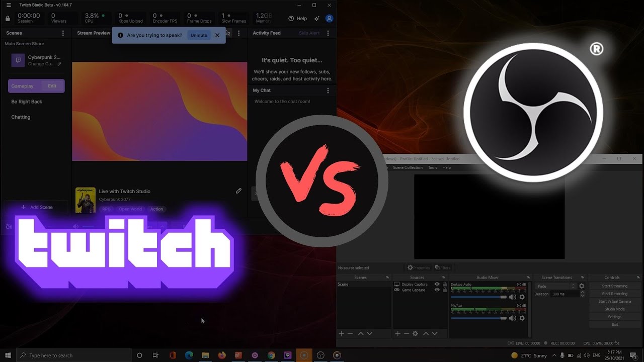 Twitch Studio Vs Obs CPU Usage