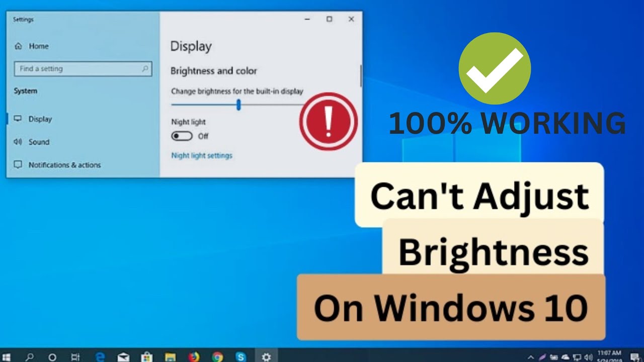 Can’t Change Brightness Windows 10