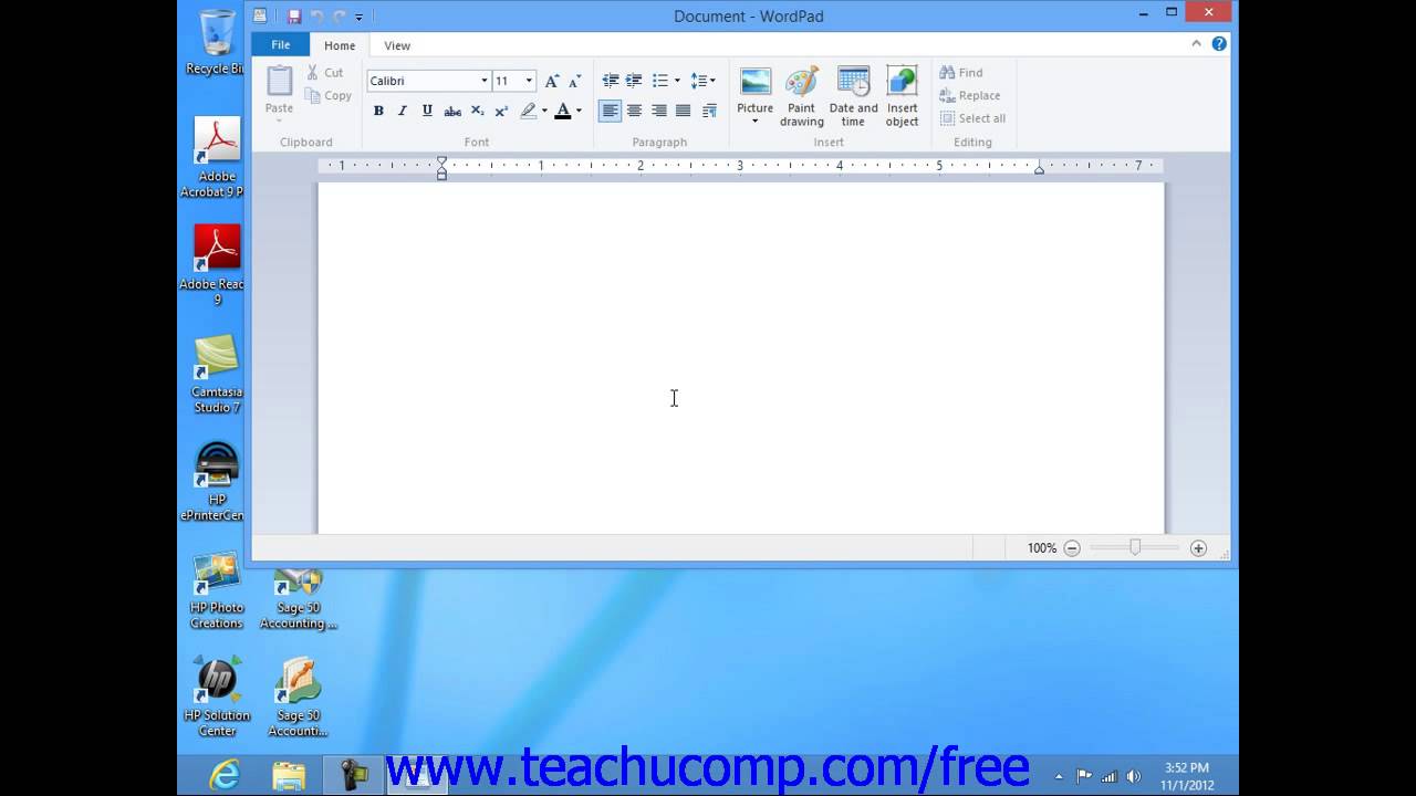 How To Use Wordpad In Windows 8