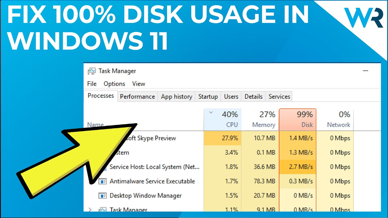 Windows 11 Disk Always At 100