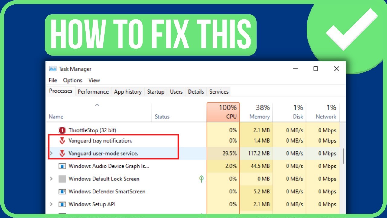 Vanguard User Mode Service High CPU Usage