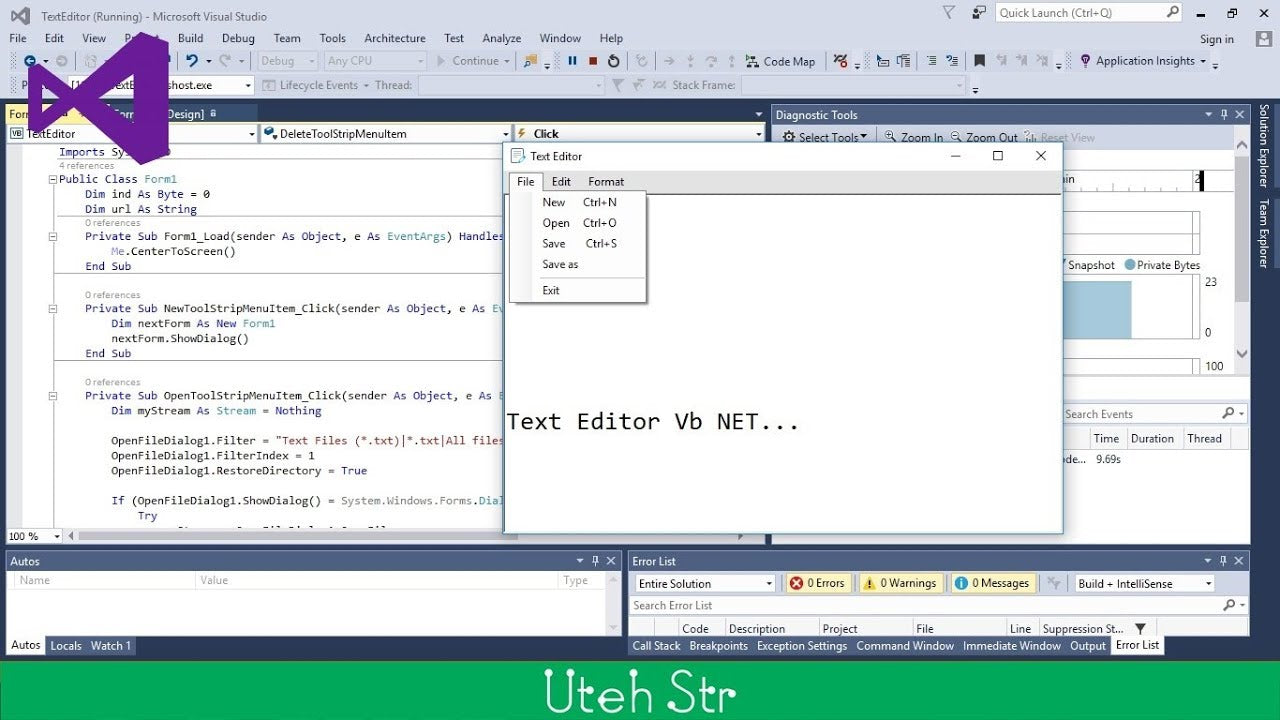 How To Make A Text Editor In Visual Basic