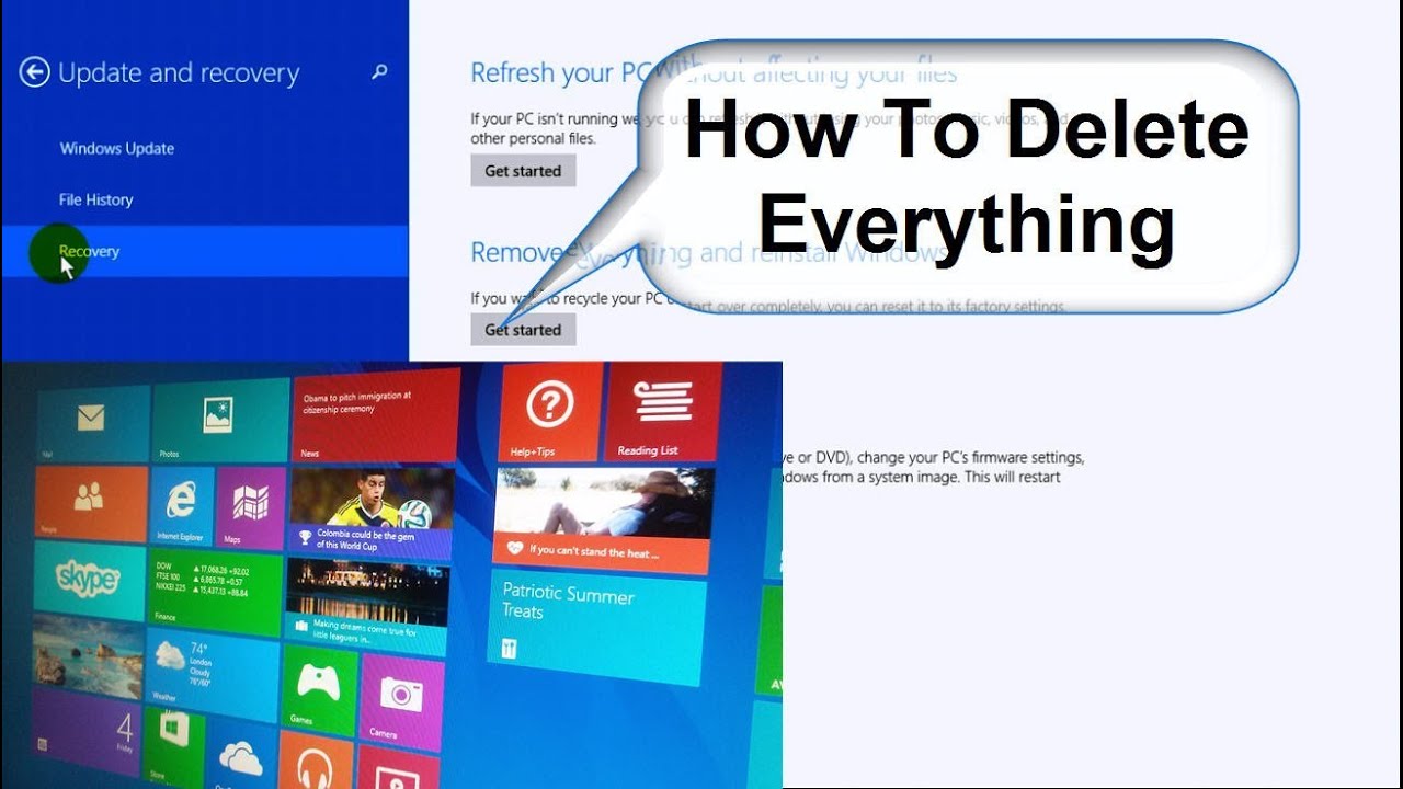 How To Wipe A Computer Windows 8