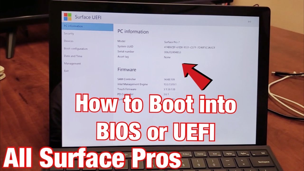 How To Access Bios On Microsoft Surface