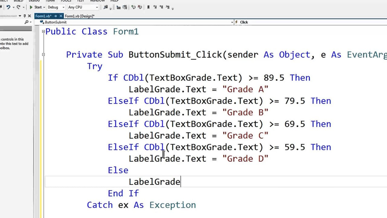 Visual Basic If Else Exercises