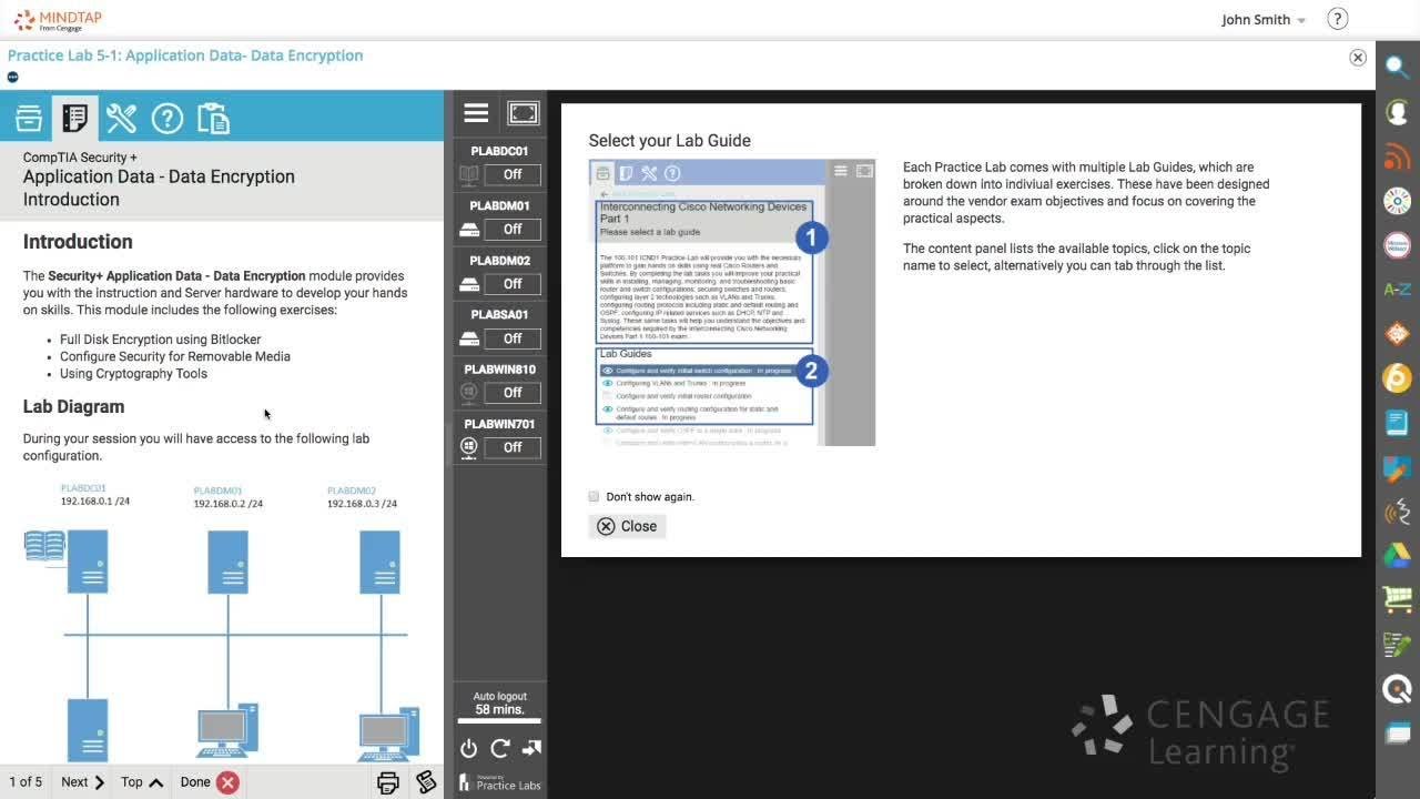 Live Virtual Machine Lab 19-1: Implementing Network Security Measures