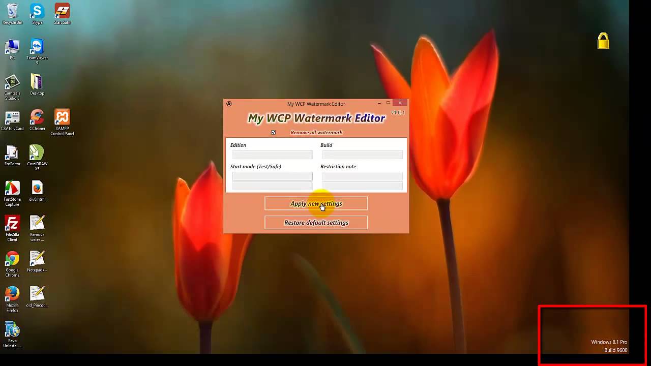 How To Remove Windows 8.1 Pro Build 9600 Watermark