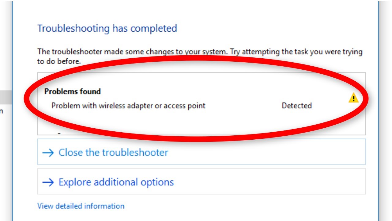 Problem With Wireless Adapter Or Access Point Windows 11