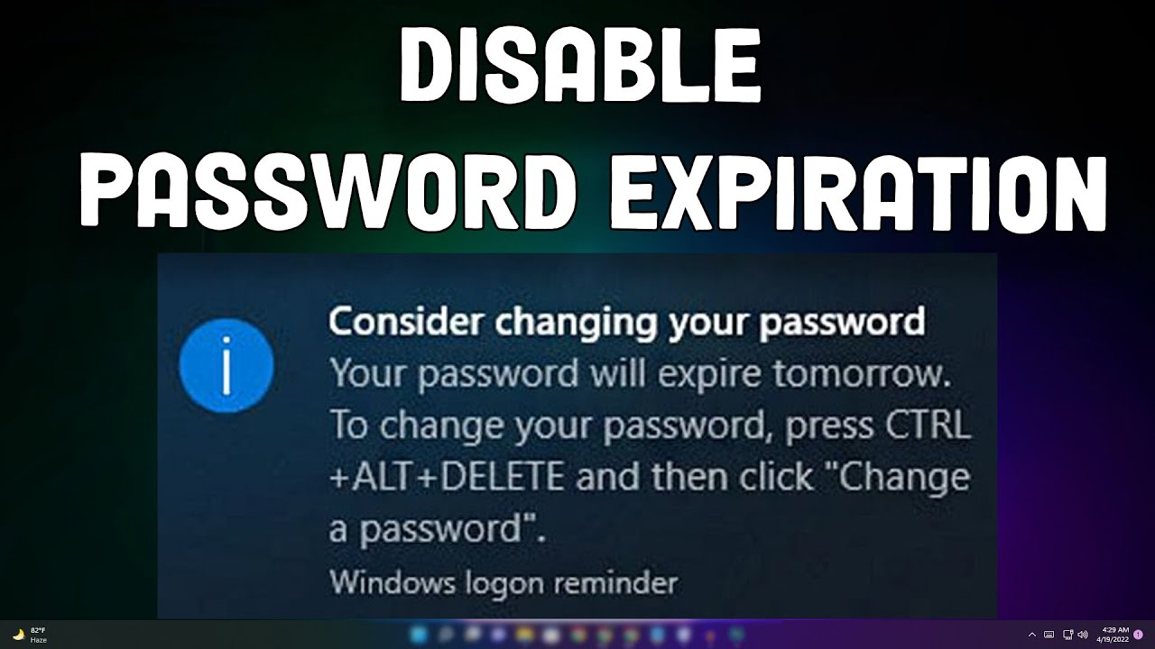 How To Disable Pin Expiration Windows 11