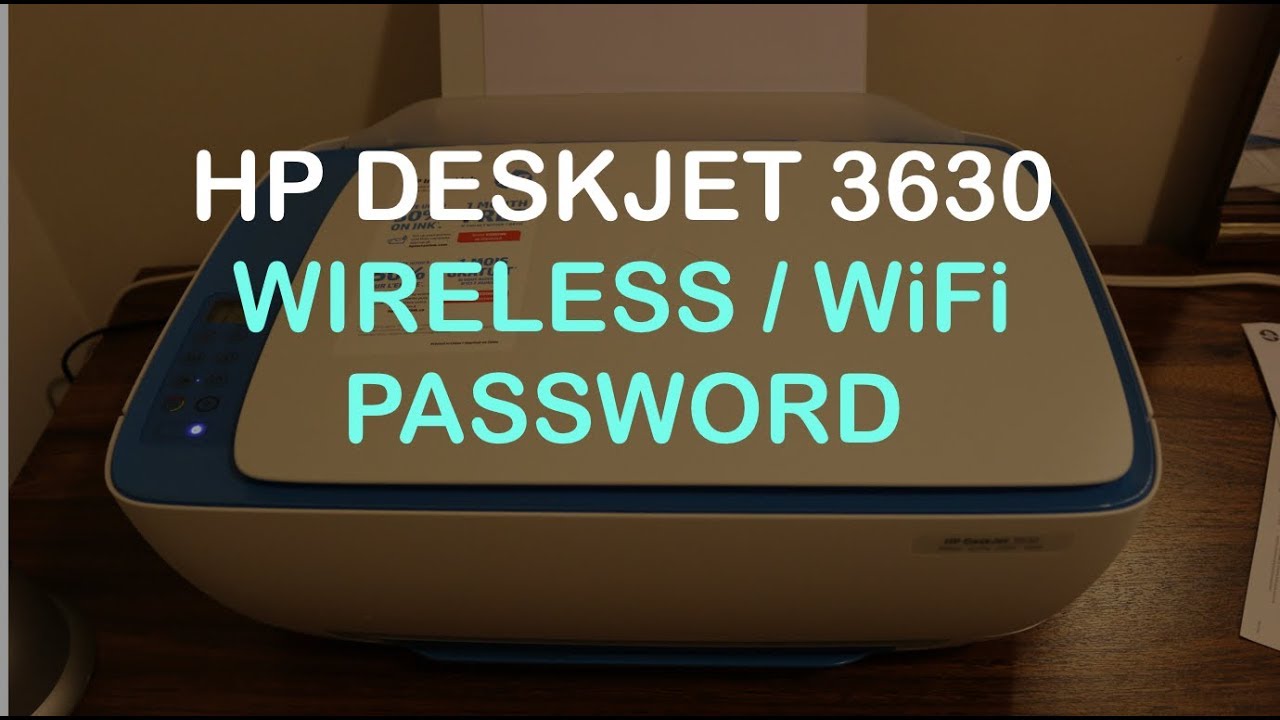 Network Security Key HP Deskjet 3630