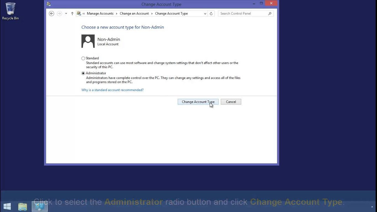 How To Change Administrator On Windows 8