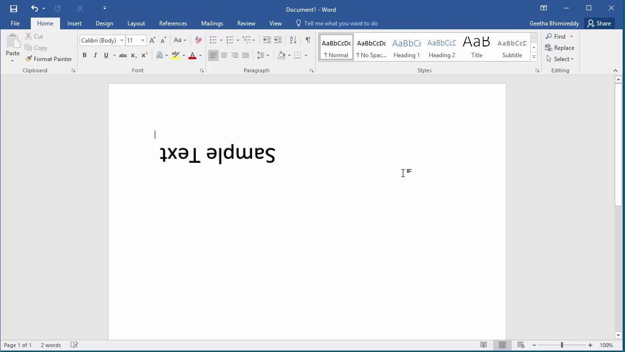 How To Turn Words Upside Down In Microsoft Word