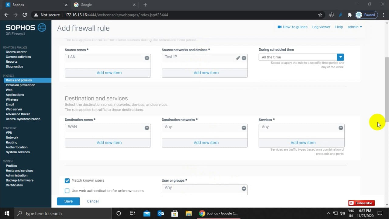 How To Create Firewall Rule In Sophos Xg