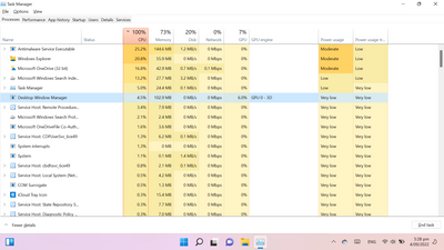 100 CPU Usage Windows 11