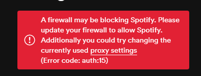 Spotify Is Blocked By Firewall