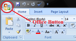 Where Is The Microsoft Office Button