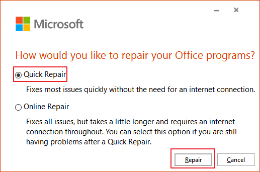 Microsoft Office Does Not Work