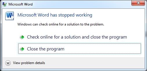 How To Fix Microsoft Word Has Stopped Working