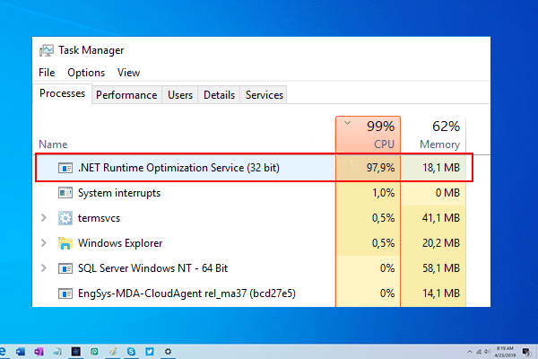 Net Runtime Optimization Service High CPU Windows 10