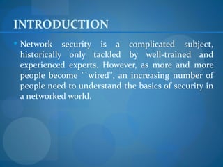 System And Network Security Introduction