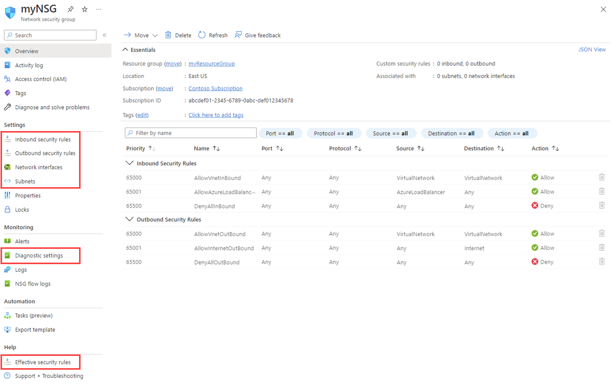 This Network Interface Does Not Contain Network Security Groups