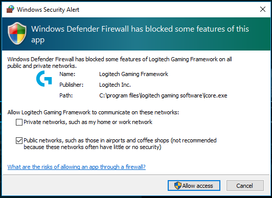 Firewall Won’t Allow Internet Access