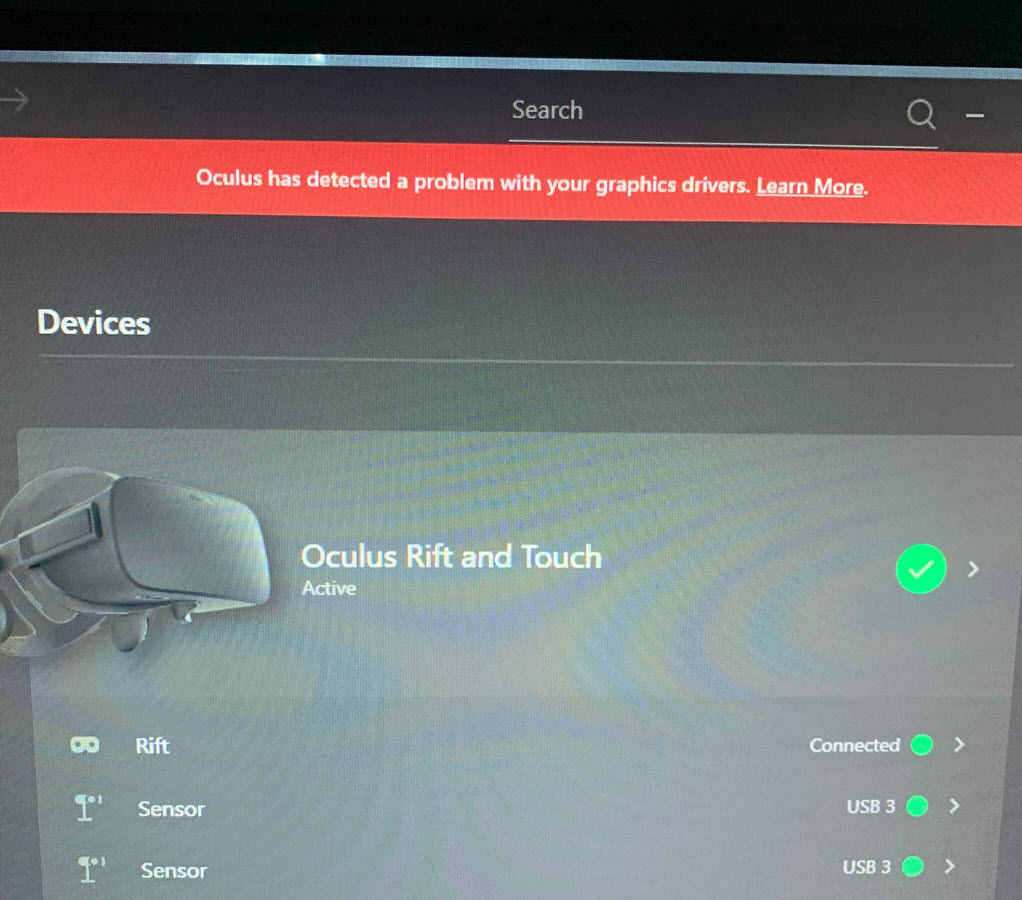 Oculus Update Graphics Card Driver