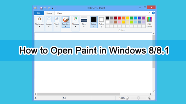 How To Get MS Paint On Windows 8