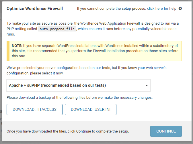 The Wordfence Web Application Firewall Cannot Run