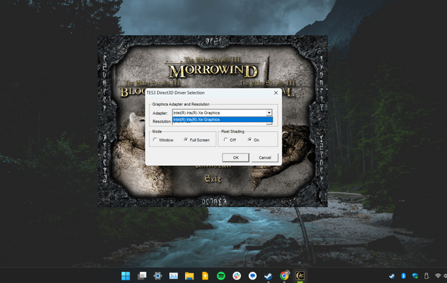 Morrowind Not Detecting Graphics Card