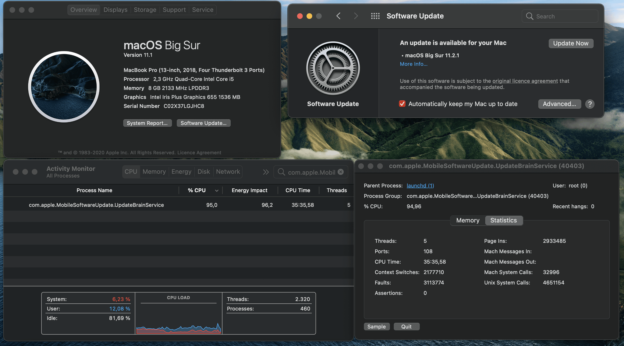 Com.apple.mobilesoftwareupdate.updatebrainservice CPU