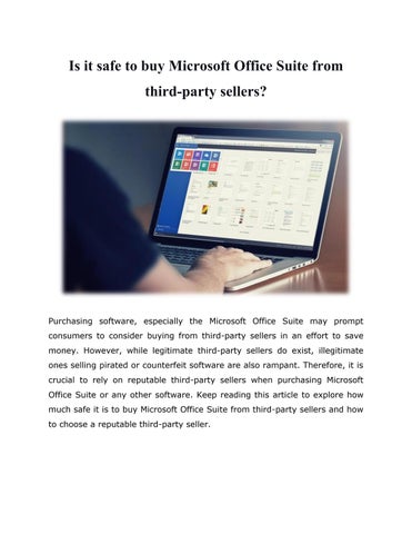 Is It Safe To Buy Microsoft Office From Third Party