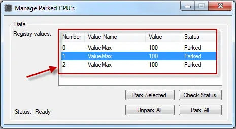 CPU Core Parking Windows 10