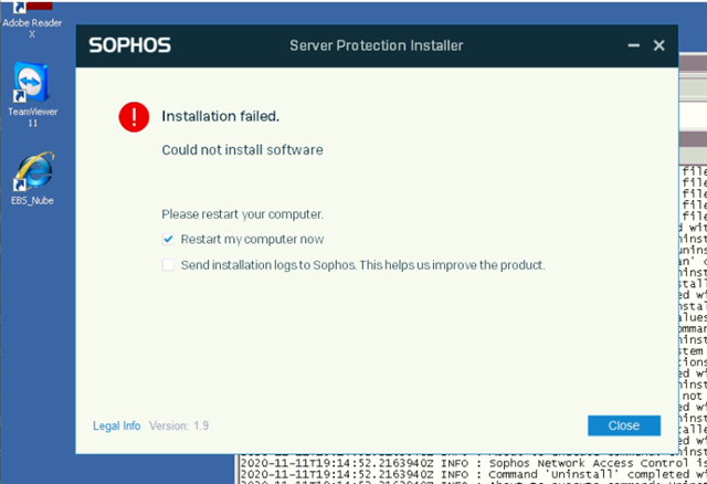 Sophos Antivirus Update Failed Could Not Contact Server