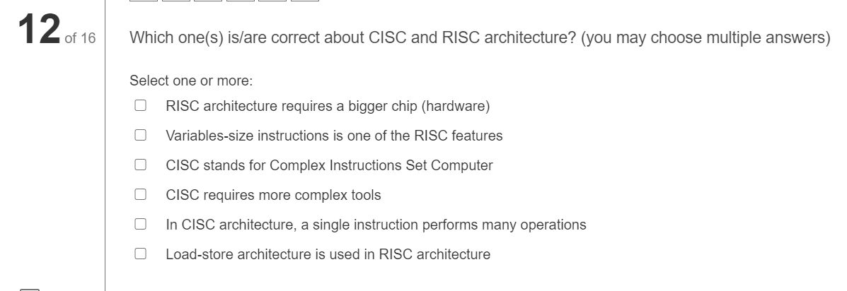 Which Of The Following Is True About Risc CPU Hardware