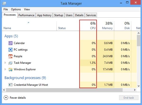 How To Lower CPU Usage Windows 8