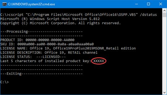 How To Find Microsoft Office Product Key Using Cmd