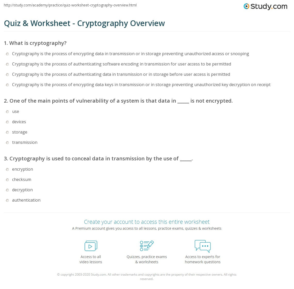 Quiz On Cryptography And Network Security