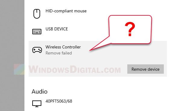 Can’t Remove Bluetooth Device Windows 11