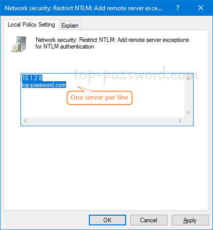 Network Security Restrict Ntlm Add Server Exceptions In This Domain
