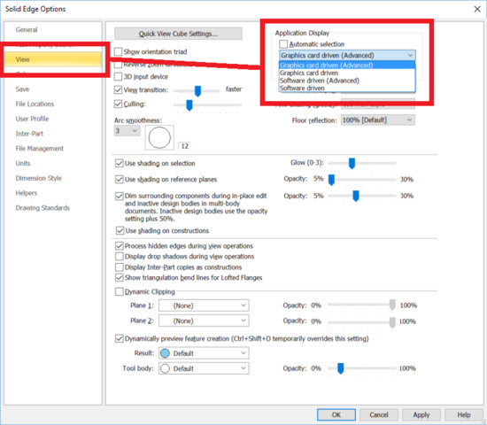 Solid Edge Graphics Card Requirements