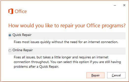 How To Repair Microsoft Office