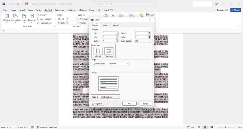 How To Rotate Page In Microsoft Word