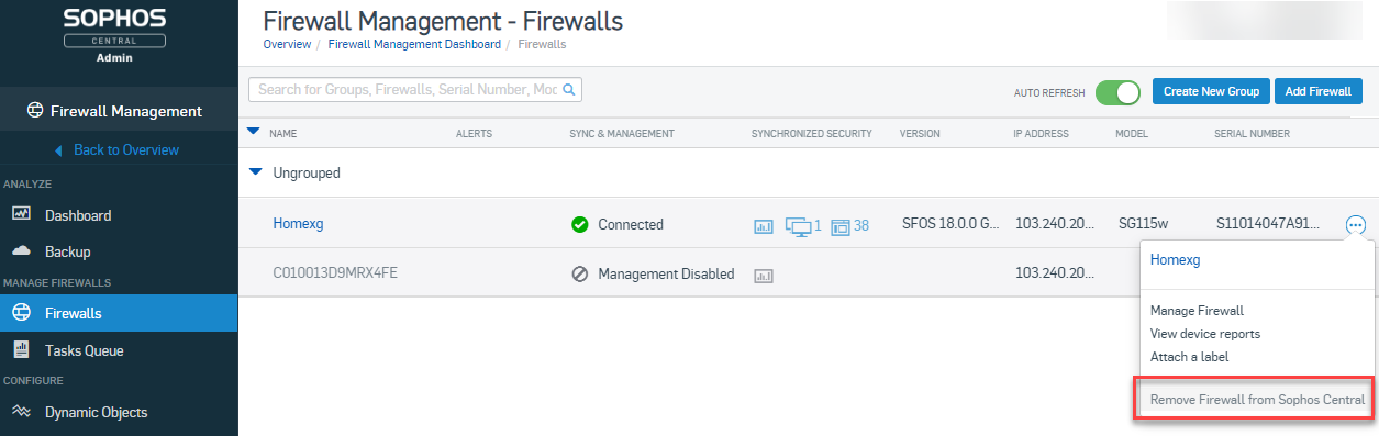 How To Turn Off Sophos Firewall