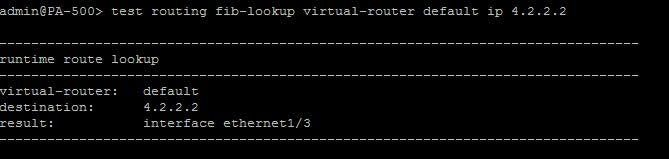 How To Check Route In Palo Alto Firewall CLI